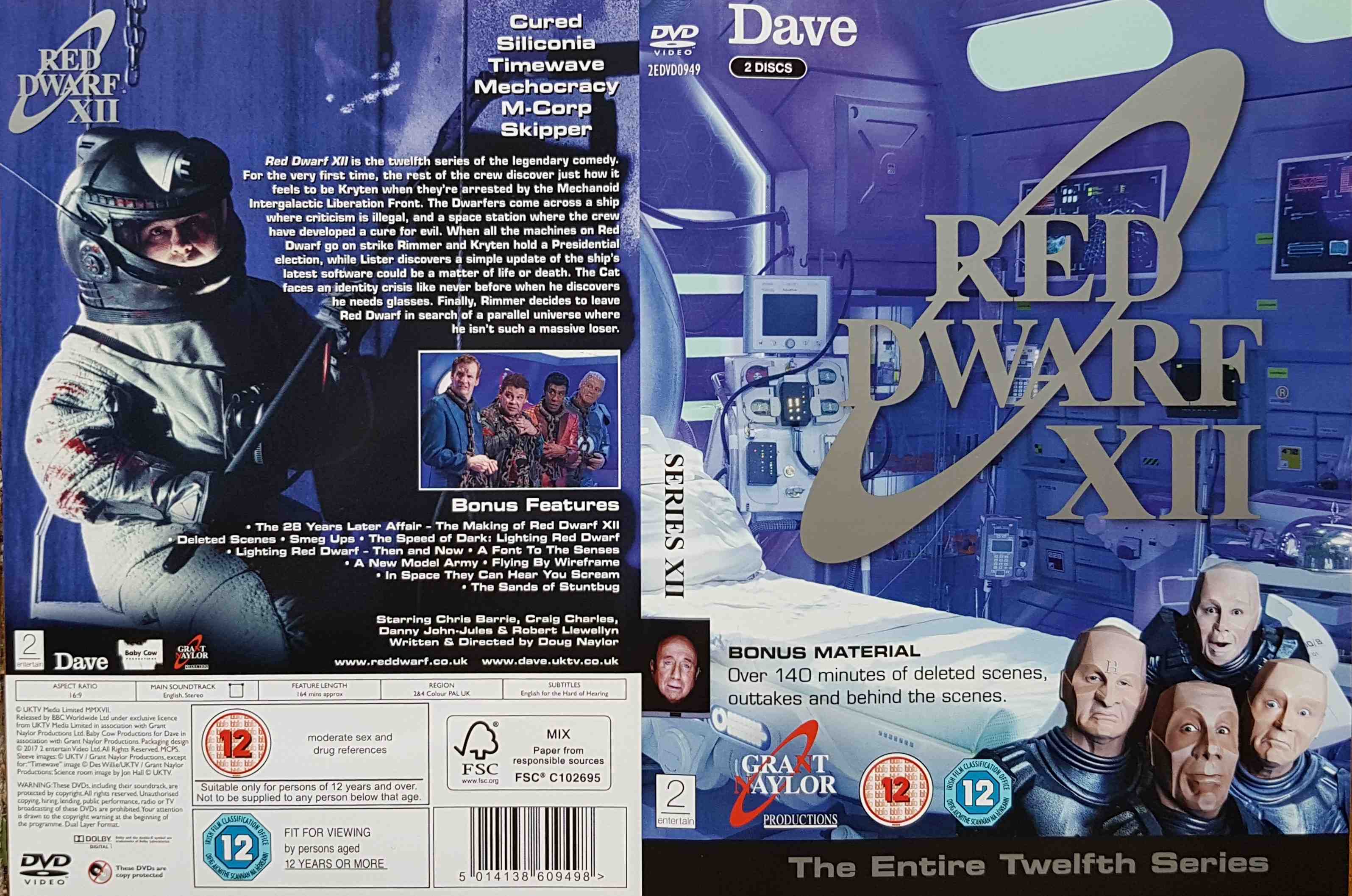 Picture of 2EDVD 0949 Red dwarf - Series XII by artist Doug Naylor from the BBC records and Tapes library